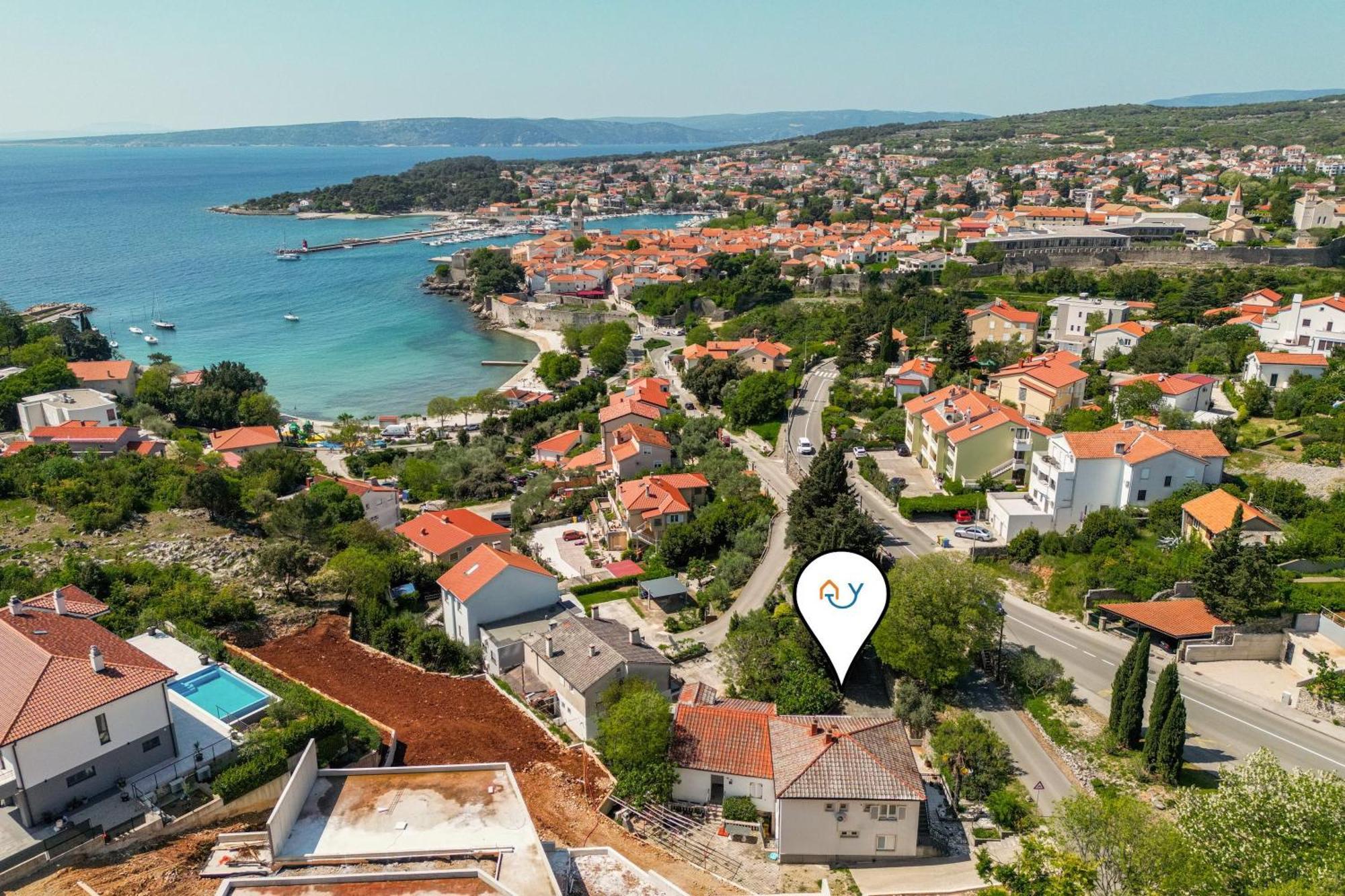 Seaview Apartment Tina Krk Island - Happy Rentals Krk Town Exterior foto